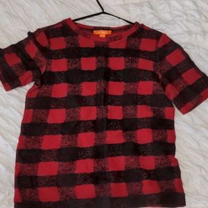 Plaid short sleeve top